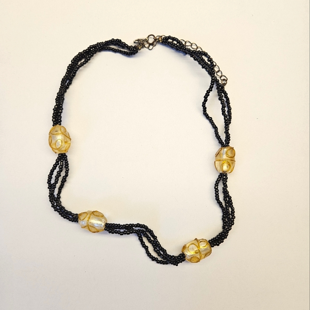 Lampwork and Seed Bead Necklace